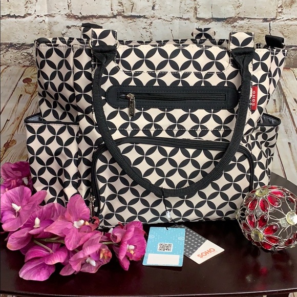 Soho Collections Tote/ Diaper Bag / Travel bag NWT - Picture 3 of 9